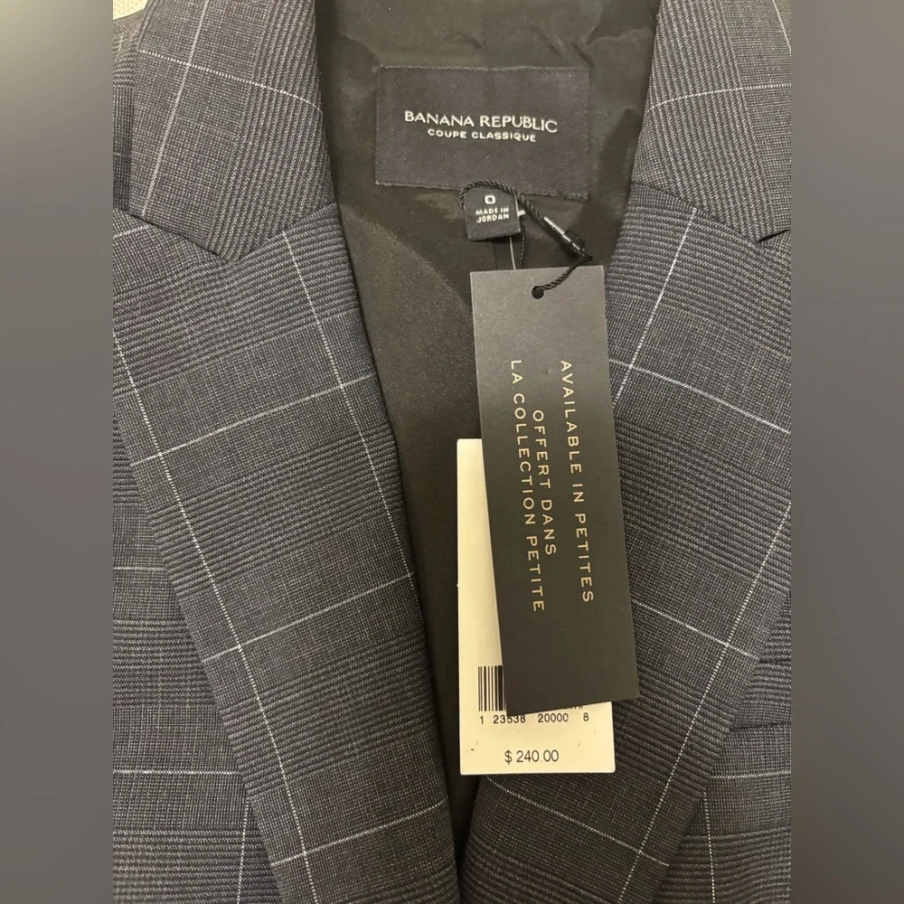NWT Banana Republic Charcoal Blazer 0 - Picture 2 of 2